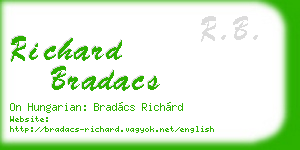 richard bradacs business card
