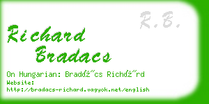 richard bradacs business card